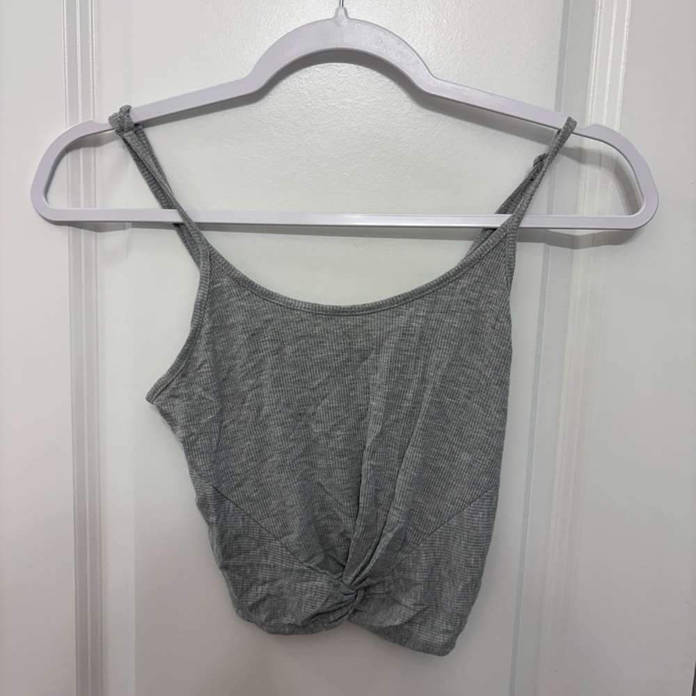 Gray Knotted Women's Top